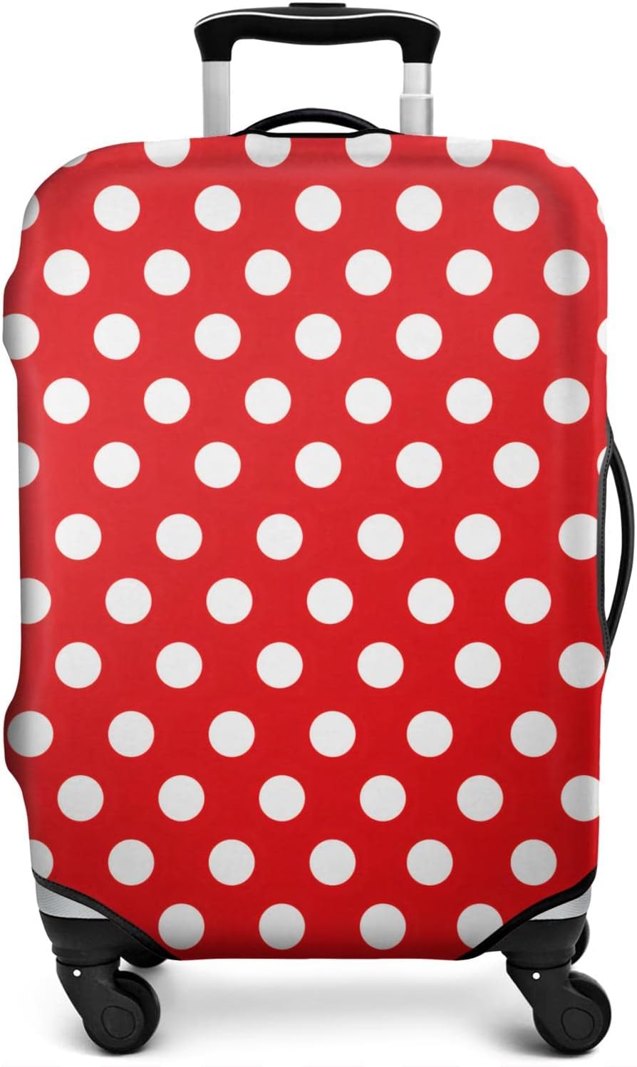 Red Bow Luggage Cover Protector Fit 29-32 Inch, Black