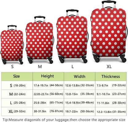 Red Bow Luggage Cover Protector Fit 29-32 Inch, Black