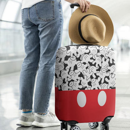 Red Bow Luggage Cover Protector Fit 29-32 Inch, Black