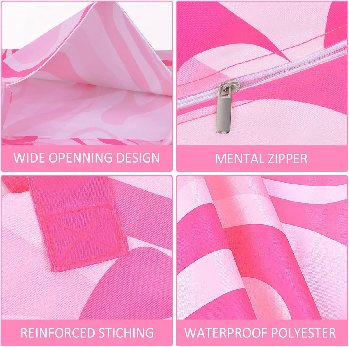 2 Pcs Large Travel Laundry Bags - Waterproof with Handle, Washable Dirty Clothes Bags for Travel, Wet & Dry Use, Bathing Suit & Gym Clothes Laundry, Swimming Pool & College Dorm