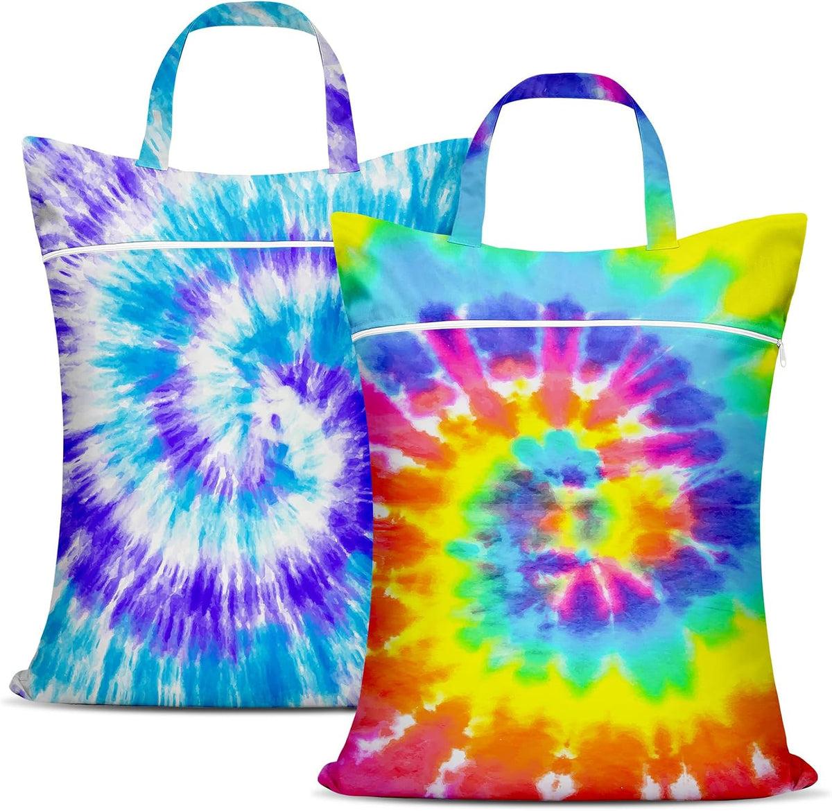 2 Pcs Large Travel Laundry Bags - Waterproof with Handle, Washable Dirty Clothes Bags for Travel, Wet & Dry Use, Bathing Suit & Gym Clothes Laundry, Swimming Pool & College Dorm