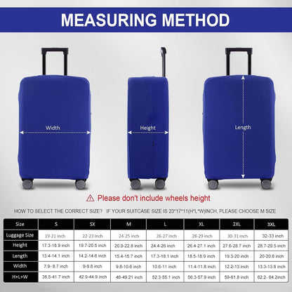 Travel Luggage Cover Suitcase Protector Scratch-Resistant Fit 19-31 Inch, Not Included Suitcase (Black, 2XL(30-31inch))