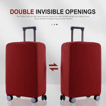 Travel Luggage Cover Suitcase Protector Scratch-Resistant Fit 19-31 Inch, Not Included Suitcase (Black, 2XL(30-31inch))