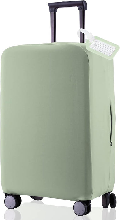 Travel Luggage Cover Suitcase Protector Scratch-Resistant Fit 19-31 Inch, Not Included Suitcase (Black, 2XL(30-31inch))