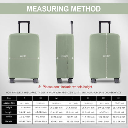 Travel Luggage Cover Suitcase Protector Scratch-Resistant Fit 19-31 Inch, Not Included Suitcase (Black, 2XL(30-31inch))