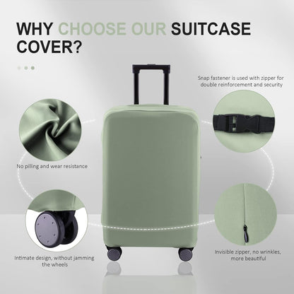 Travel Luggage Cover Suitcase Protector Scratch-Resistant Fit 19-31 Inch, Not Included Suitcase (Black, 2XL(30-31inch))