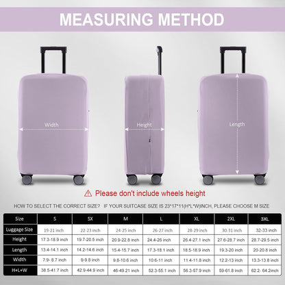 Travel Luggage Cover Suitcase Protector Scratch-Resistant Fit 19-31 Inch, Not Included Suitcase (Black, 2XL(30-31inch))