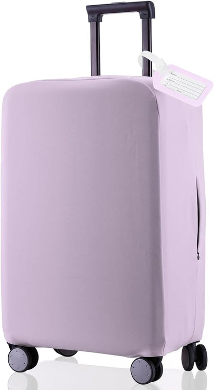 Travel Luggage Cover Suitcase Protector Scratch-Resistant Fit 19-31 Inch, Not Included Suitcase (Black, 2XL(30-31inch))