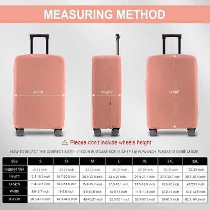 Travel Luggage Cover Suitcase Protector Scratch-Resistant Fit 19-31 Inch, Not Included Suitcase (Black, 2XL(30-31inch))