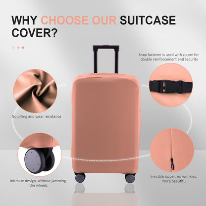 Travel Luggage Cover Suitcase Protector Scratch-Resistant Fit 19-31 Inch, Not Included Suitcase (Black, 2XL(30-31inch))