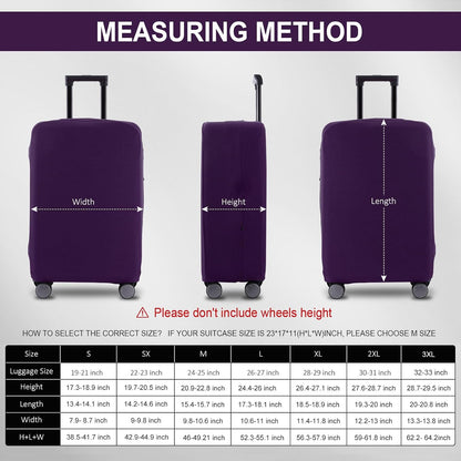 Travel Luggage Cover Suitcase Protector Scratch-Resistant Fit 19-31 Inch, Not Included Suitcase (Black, 2XL(30-31inch))