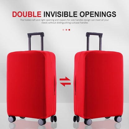 Travel Luggage Cover Suitcase Protector Scratch-Resistant Fit 19-31 Inch, Not Included Suitcase (Black, 2XL(30-31inch))
