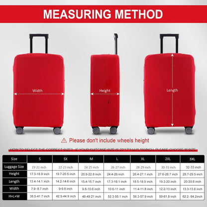 Travel Luggage Cover Suitcase Protector Scratch-Resistant Fit 19-31 Inch, Not Included Suitcase (Black, 2XL(30-31inch))