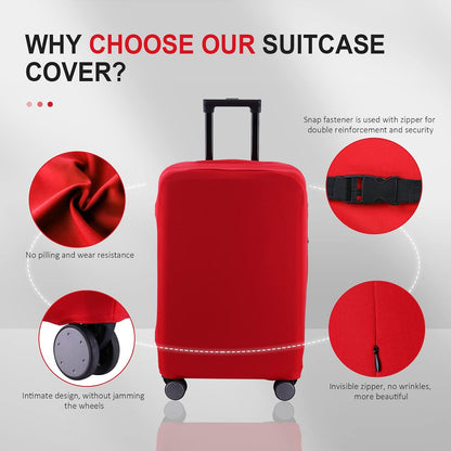 Travel Luggage Cover Suitcase Protector Scratch-Resistant Fit 19-31 Inch, Not Included Suitcase (Black, 2XL(30-31inch))