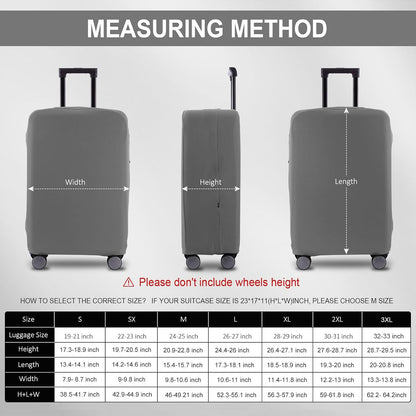 Travel Luggage Cover Suitcase Protector Scratch-Resistant Fit 19-31 Inch, Not Included Suitcase (Black, 2XL(30-31inch))