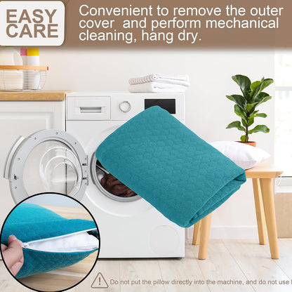 Camping Pillow Travel Pillow Small Shredded Memory Foam Pillow - Compressible Medium Firm, Breathable Cover, Ideal Backpacking Hiking, Airplane and Car
