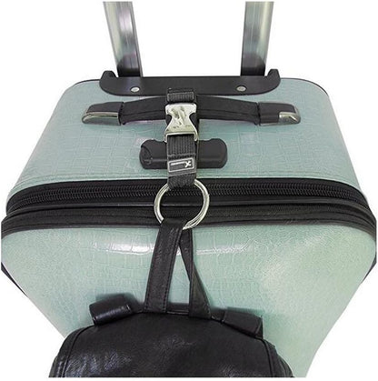 Add-A-Bag Luggage Strap Jacket Gripper, Luggage Straps Baggage Suitcase Belts Travel Accessories - Make Your Hands Free, Easy to Carry Your Extra Bags, Black