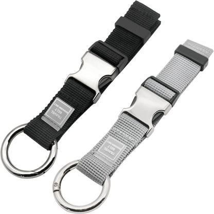 Add-A-Bag Luggage Strap Jacket Gripper, Luggage Straps Baggage Suitcase Belts Travel Accessories - Make Your Hands Free, Easy to Carry Your Extra Bags, Black
