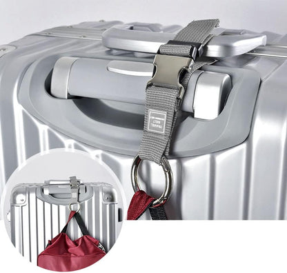 Add-A-Bag Luggage Strap Jacket Gripper, Luggage Straps Baggage Suitcase Belts Travel Accessories - Make Your Hands Free, Easy to Carry Your Extra Bags, Black