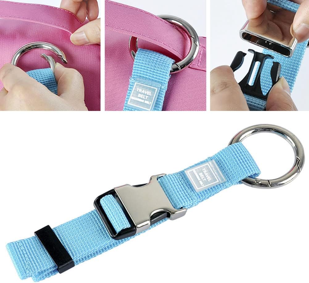 Add-A-Bag Luggage Strap Jacket Gripper, Luggage Straps Baggage Suitcase Belts Travel Accessories - Make Your Hands Free, Easy to Carry Your Extra Bags, Black