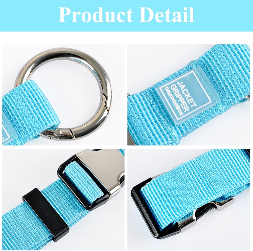 Add-A-Bag Luggage Strap Jacket Gripper, Luggage Straps Baggage Suitcase Belts Travel Accessories - Make Your Hands Free, Easy to Carry Your Extra Bags, Black