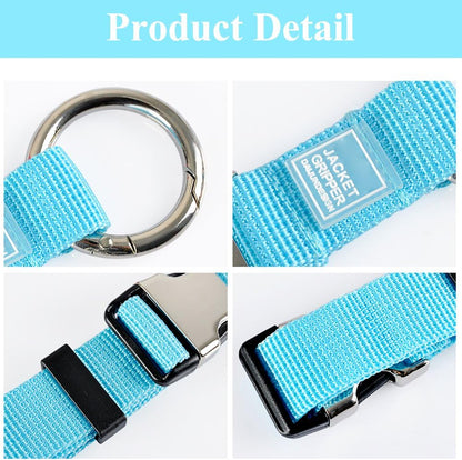 Add-A-Bag Luggage Strap Jacket Gripper, Luggage Straps Baggage Suitcase Belts Travel Accessories - Make Your Hands Free, Easy to Carry Your Extra Bags, Black