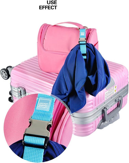 Add-A-Bag Luggage Strap Jacket Gripper, Luggage Straps Baggage Suitcase Belts Travel Accessories - Make Your Hands Free, Easy to Carry Your Extra Bags, Black