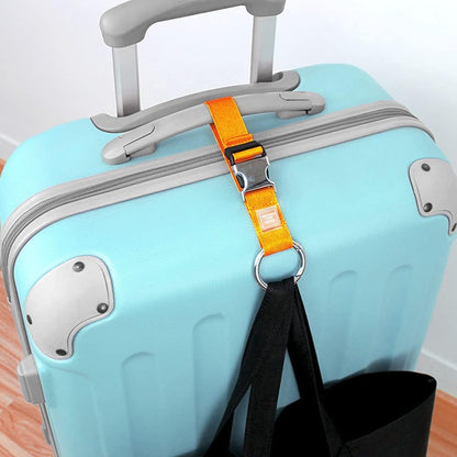Add-A-Bag Luggage Strap Jacket Gripper, Luggage Straps Baggage Suitcase Belts Travel Accessories - Make Your Hands Free, Easy to Carry Your Extra Bags, Black