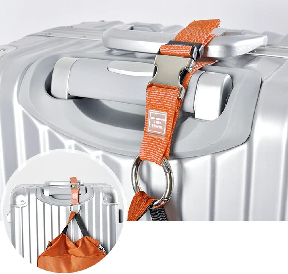Add-A-Bag Luggage Strap Jacket Gripper, Luggage Straps Baggage Suitcase Belts Travel Accessories - Make Your Hands Free, Easy to Carry Your Extra Bags, Black