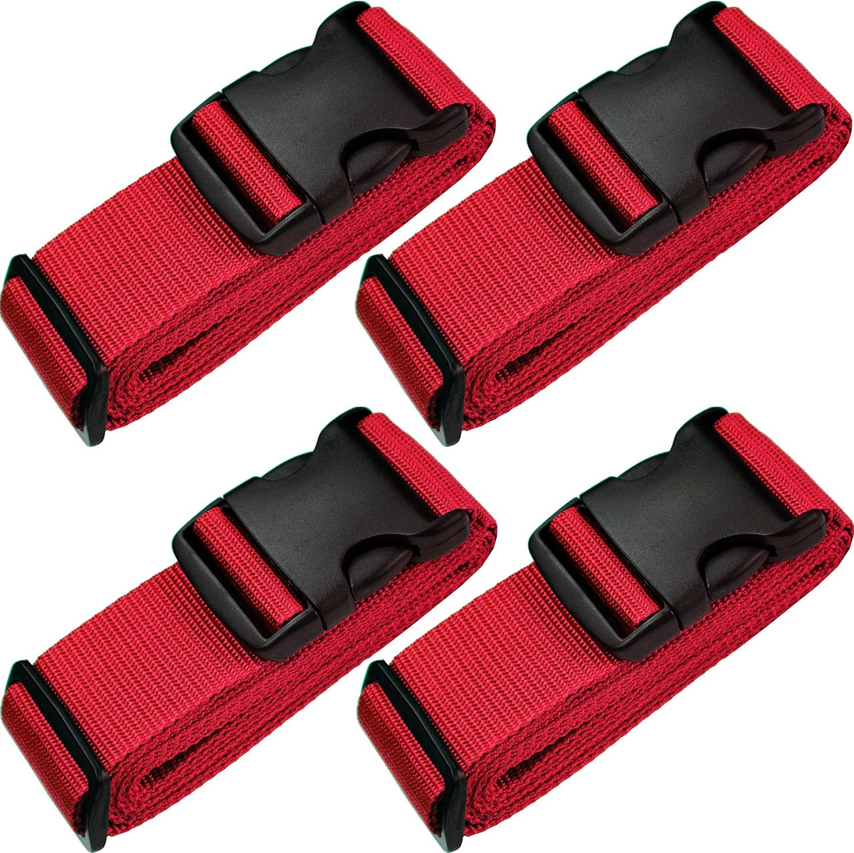 Ultra Long Heavy Duty Luggage Straps for Suitcases/Uprights/Duffels/Bags, 79" Adjustable Travel Packing Belts for Cargo Safety, Sturdy Baggage Strap Belts Multi-Pack