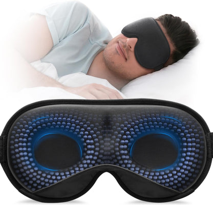 Weighted Sleep Mask for Women Men, 3D Light Blocking Eye Mask, Black
