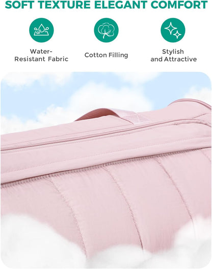 Convertible Garment Bags for Travel with Wet Pocket Carry on Garment Duffle Bag 2 in 1 Puffy Hanging Clothes Travel Bags with Shoe Compartment for Airplanes Business Weekend Gym Wedding (Pink)