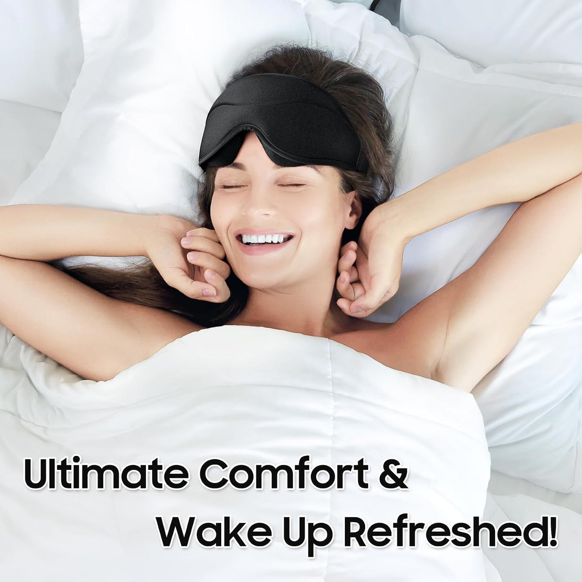 Sleep Mask - Total Blackout 3D Sleeping Mask, Super Lightweight & Silky Soft Eye Mask for Sleeping, Fully Adjustable Fit for Home, Office, Traveling, Meditation, Yoga, Pink