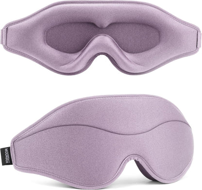 Sleep Mask - Total Blackout 3D Sleeping Mask, Super Lightweight & Silky Soft Eye Mask for Sleeping, Fully Adjustable Fit for Home, Office, Traveling, Meditation, Yoga, Pink