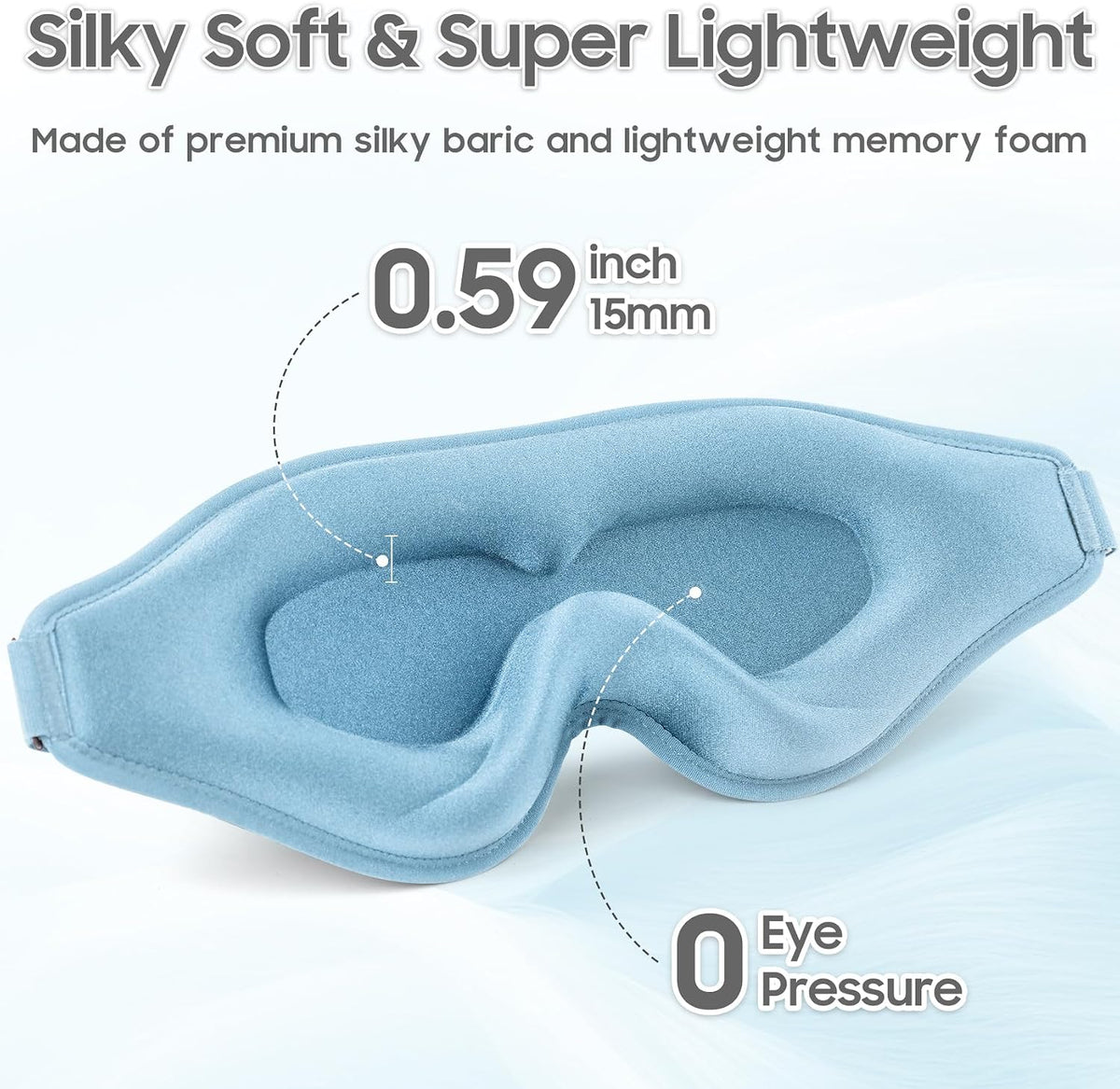 Sleep Mask - Total Blackout 3D Sleeping Mask, Super Lightweight & Silky Soft Eye Mask for Sleeping, Fully Adjustable Fit for Home, Office, Traveling, Meditation, Yoga, Pink