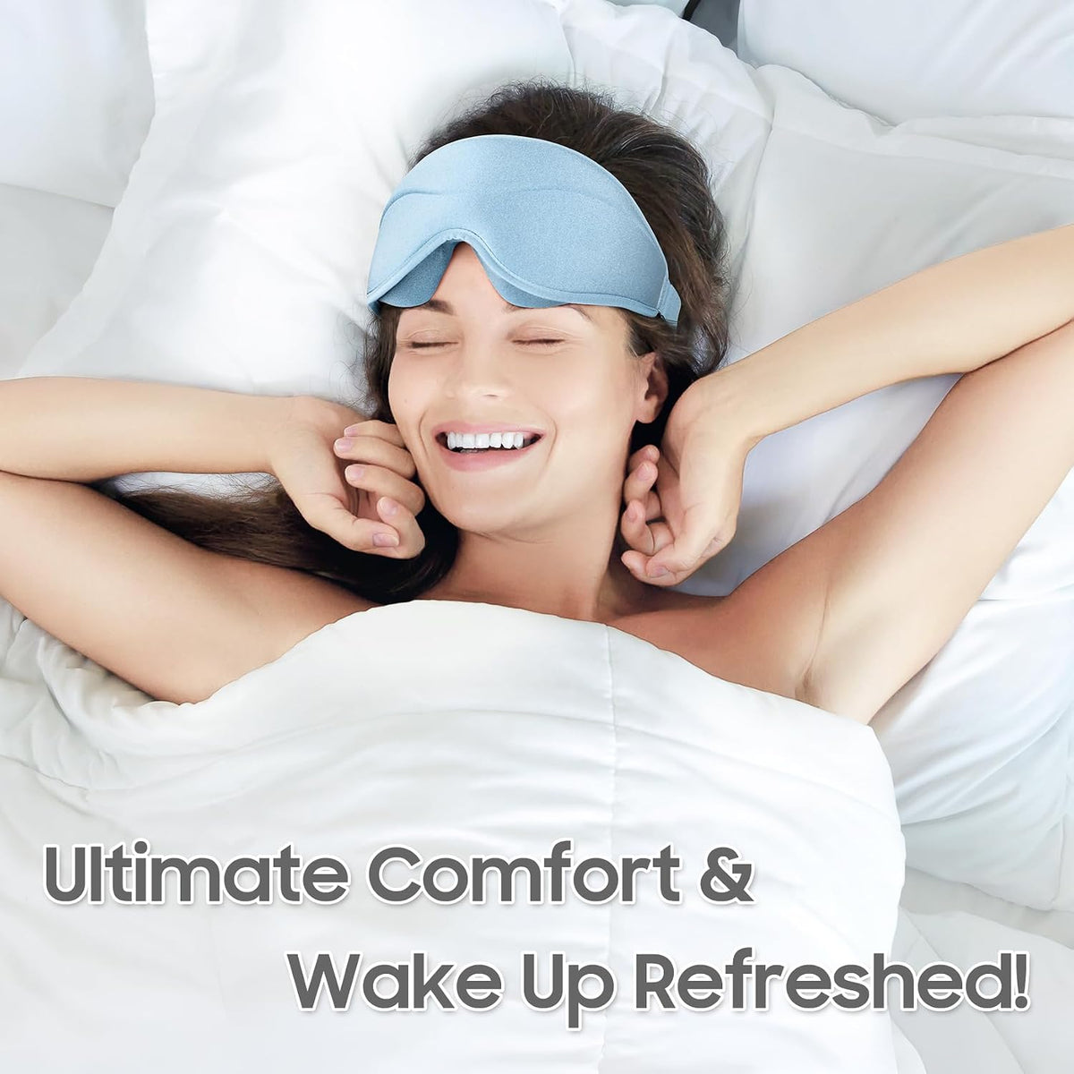 Sleep Mask - Total Blackout 3D Sleeping Mask, Super Lightweight & Silky Soft Eye Mask for Sleeping, Fully Adjustable Fit for Home, Office, Traveling, Meditation, Yoga, Pink