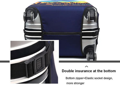 Thicker Luggage Cover Elastic Suitcase Cover Protector Fits 18-32 Inch Suitcase Travel Accessories (World Map, S)