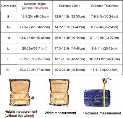 Thicker Luggage Cover Elastic Suitcase Cover Protector Fits 18-32 Inch Suitcase Travel Accessories (World Map, S)