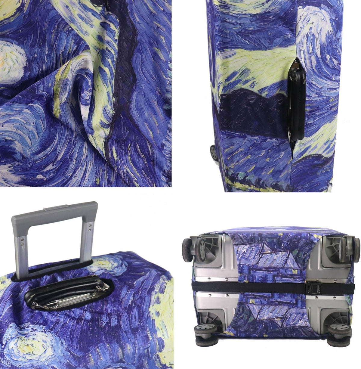 Thicker Luggage Cover Elastic Suitcase Cover Protector Fits 18-32 Inch Suitcase Travel Accessories (World Map, S)