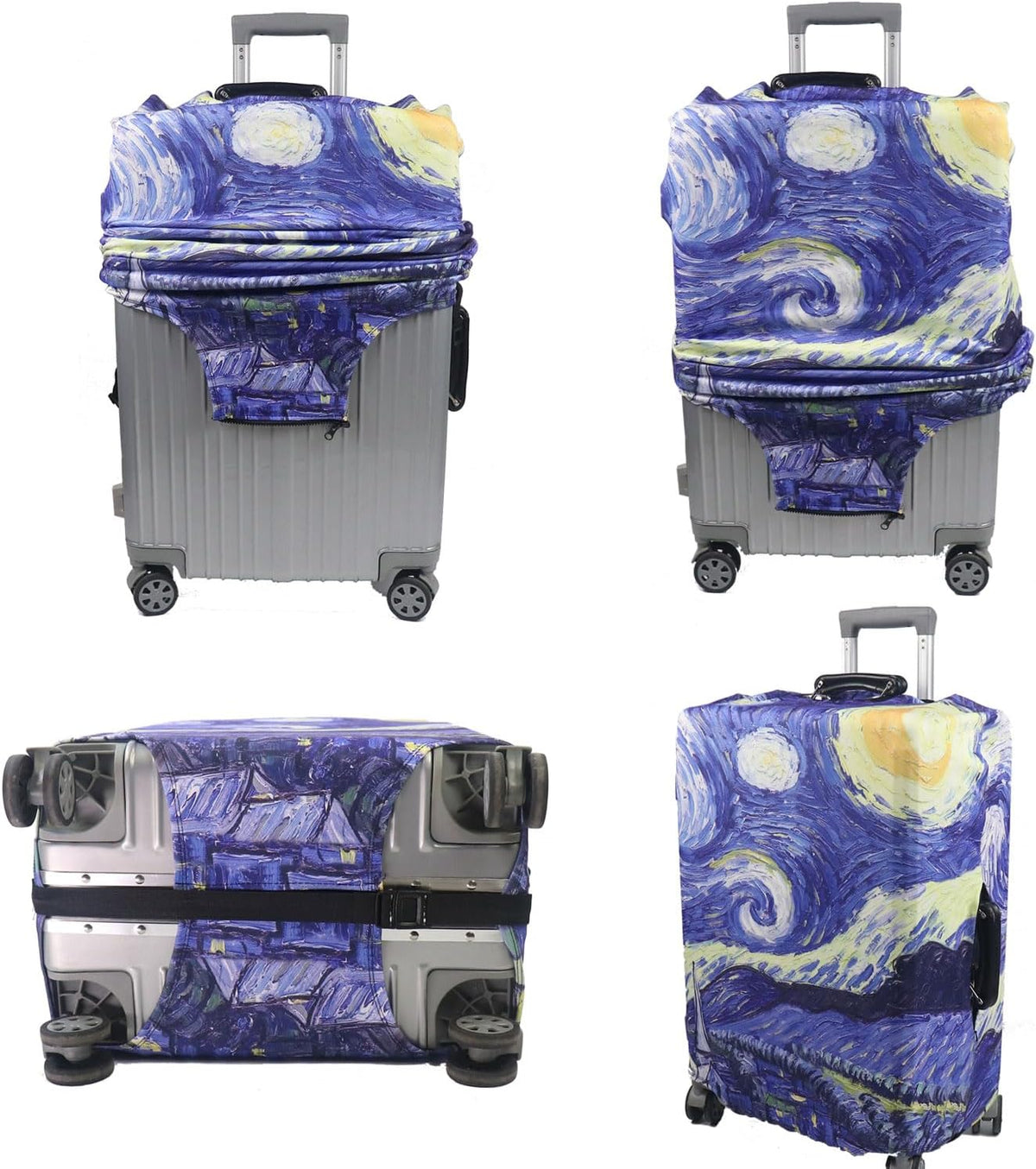 Thicker Luggage Cover Elastic Suitcase Cover Protector Fits 18-32 Inch Suitcase Travel Accessories (World Map, S)