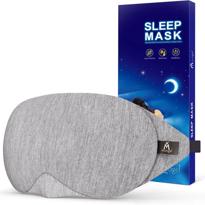 Cotton Sleep Eye Mask, Light Blocking with Adjustable Nose Bridge