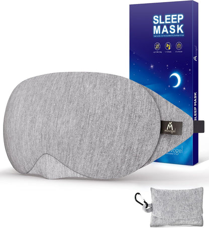 Cotton Sleep Eye Mask, Light Blocking with Adjustable Nose Bridge