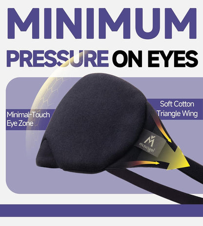 Cotton Sleep Eye Mask, Light Blocking with Adjustable Nose Bridge