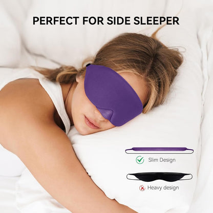 Cotton Sleep Eye Mask, Light Blocking with Adjustable Nose Bridge