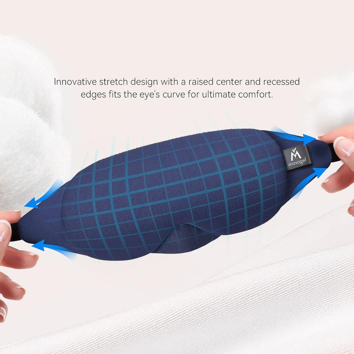 Cotton Sleep Eye Mask, Light Blocking with Adjustable Nose Bridge