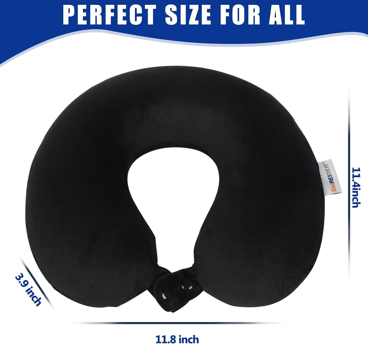 Neck Pillows for Travel-Head Neck Support Travel Pillow for Traveling, Car, Home, Office Adjustable(Navy Blue)