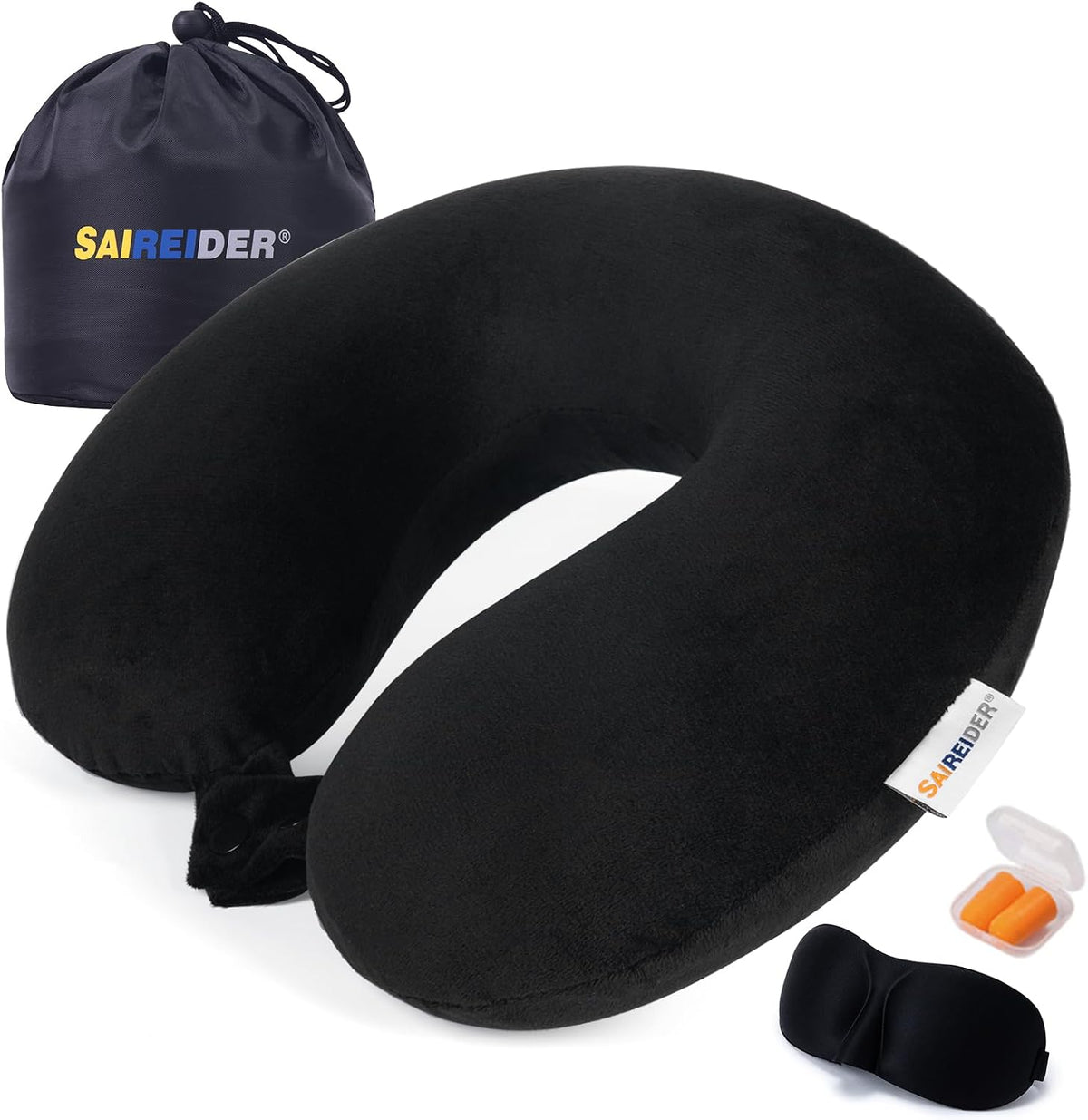 Neck Pillows for Travel-Head Neck Support Travel Pillow for Traveling, Car, Home, Office Adjustable(Navy Blue)