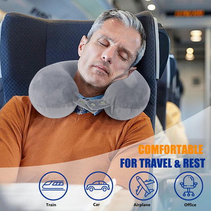 Neck Pillows for Travel-Head Neck Support Travel Pillow for Traveling, Car, Home, Office Adjustable(Navy Blue)