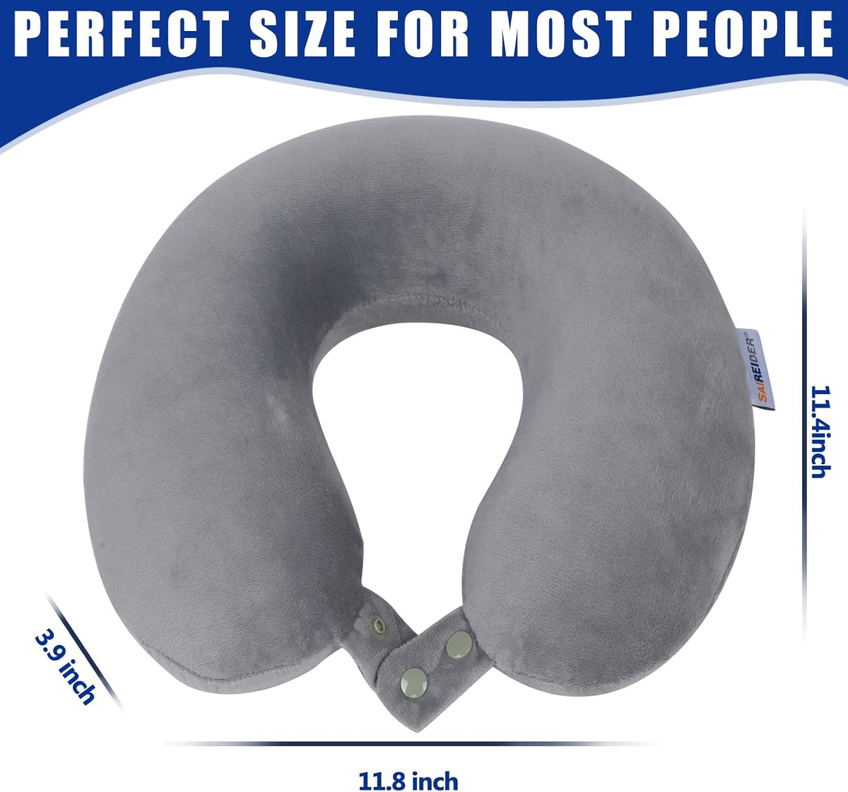 Neck Pillows for Travel-Head Neck Support Travel Pillow for Traveling, Car, Home, Office Adjustable(Navy Blue)