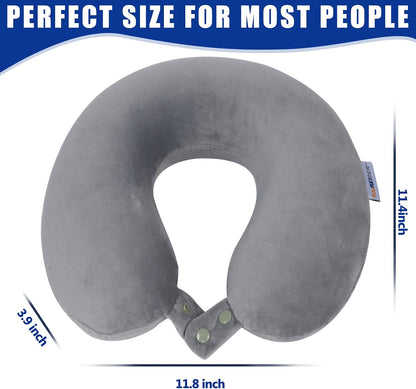Neck Pillows for Travel-Head Neck Support Travel Pillow for Traveling, Car, Home, Office Adjustable(Navy Blue)